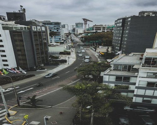 View of a quiet street in San Isidro, Lima